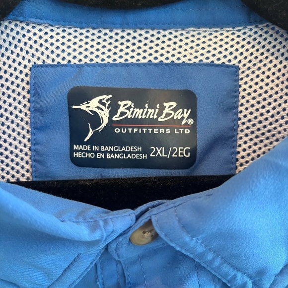 Bimini Bay Men's Fishing Boating Short Sleeve Button Down Shirt Wicking Size 2XL - Picture 5 of 11